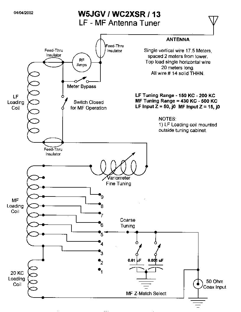 LF/MF Antenna Tuner Schematic