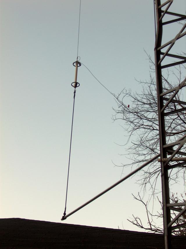 The lower insulator on the WC2XSR/13 vertical antenna