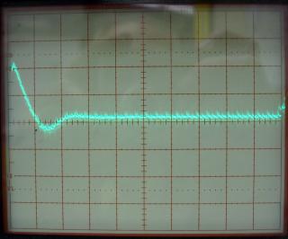 Output voltage drop with 2 uF filter capacitor