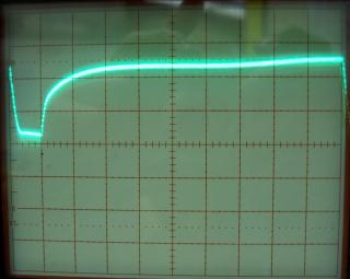 Output voltage drop with 6 uF filter capacitor