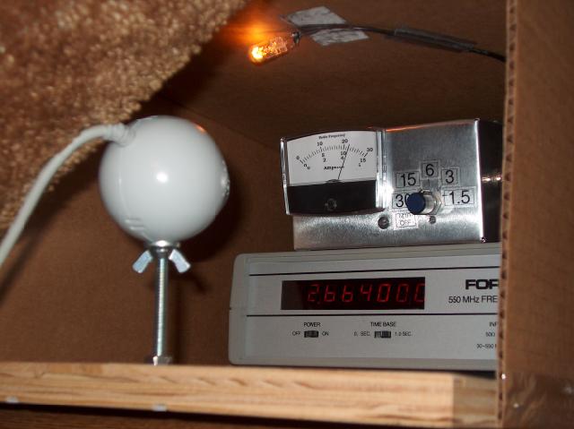 The webcam looking at the ammeter