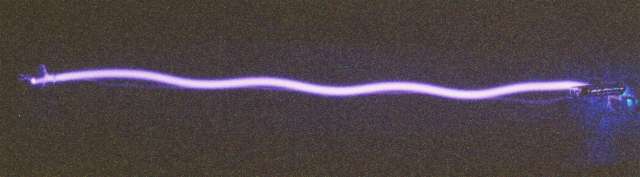 Look at the discharge wander about the tube!