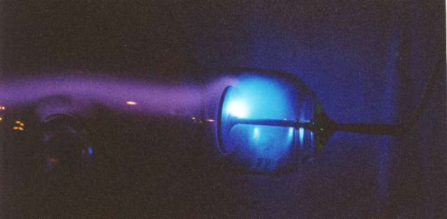 Arc discharge on electrode at high power